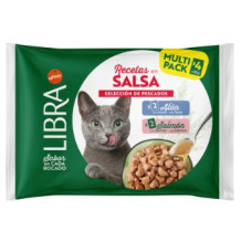 Libra Saquetas Com Pedaços Em Molho De Salmao E Atum